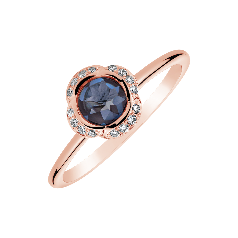 Diamond ring with Topaz Magical Lady