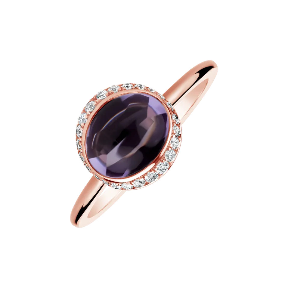 Diamond rings with Amethyst Daydreaming