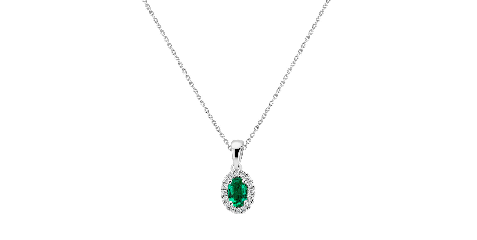 Diamond pendant with Emerald Princess Essence