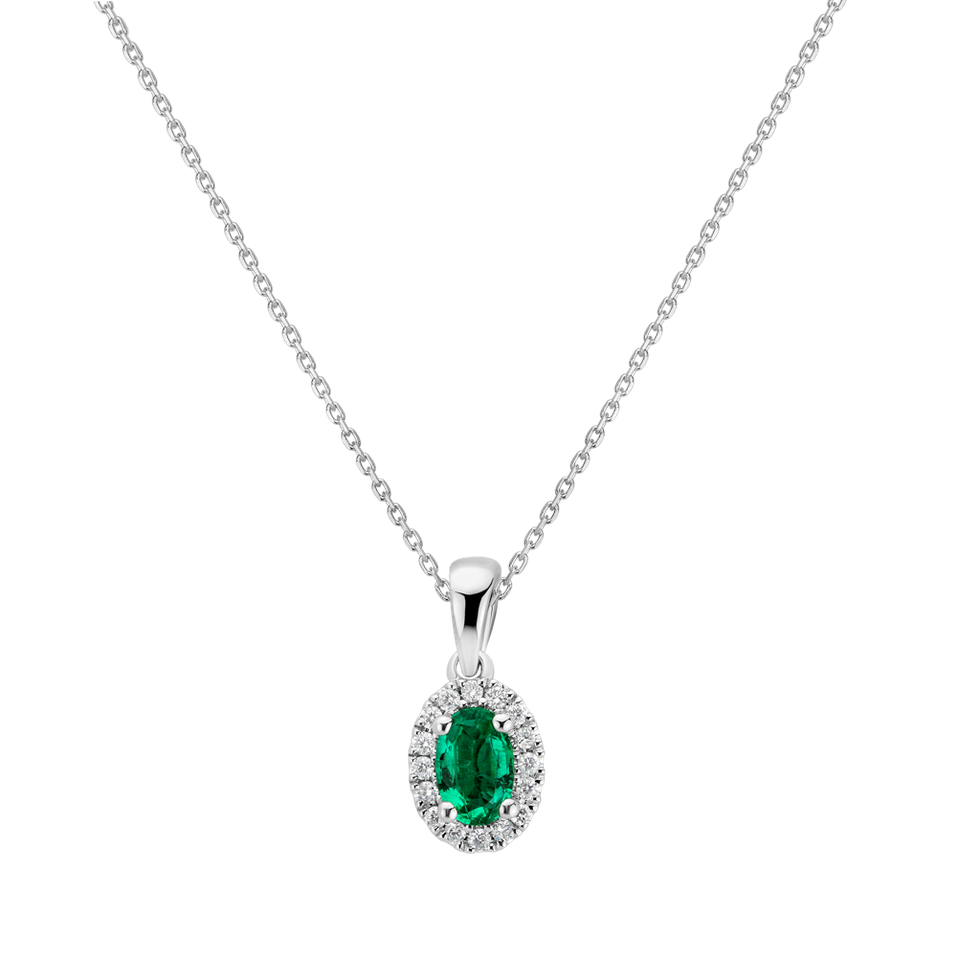 Diamond pendant with Emerald Princess Essence