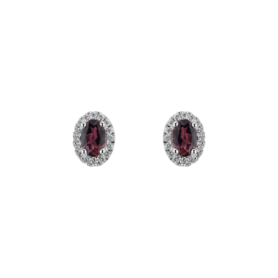 Diamond earrings with Tourmaline Imperial Allegory