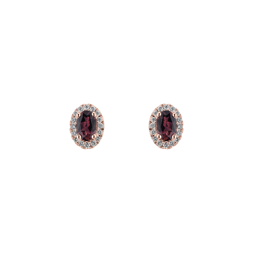 Diamond earrings with Tourmaline Imperial Allegory
