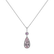 Diamond pendant with Morganite and Sapphire Wisdom2