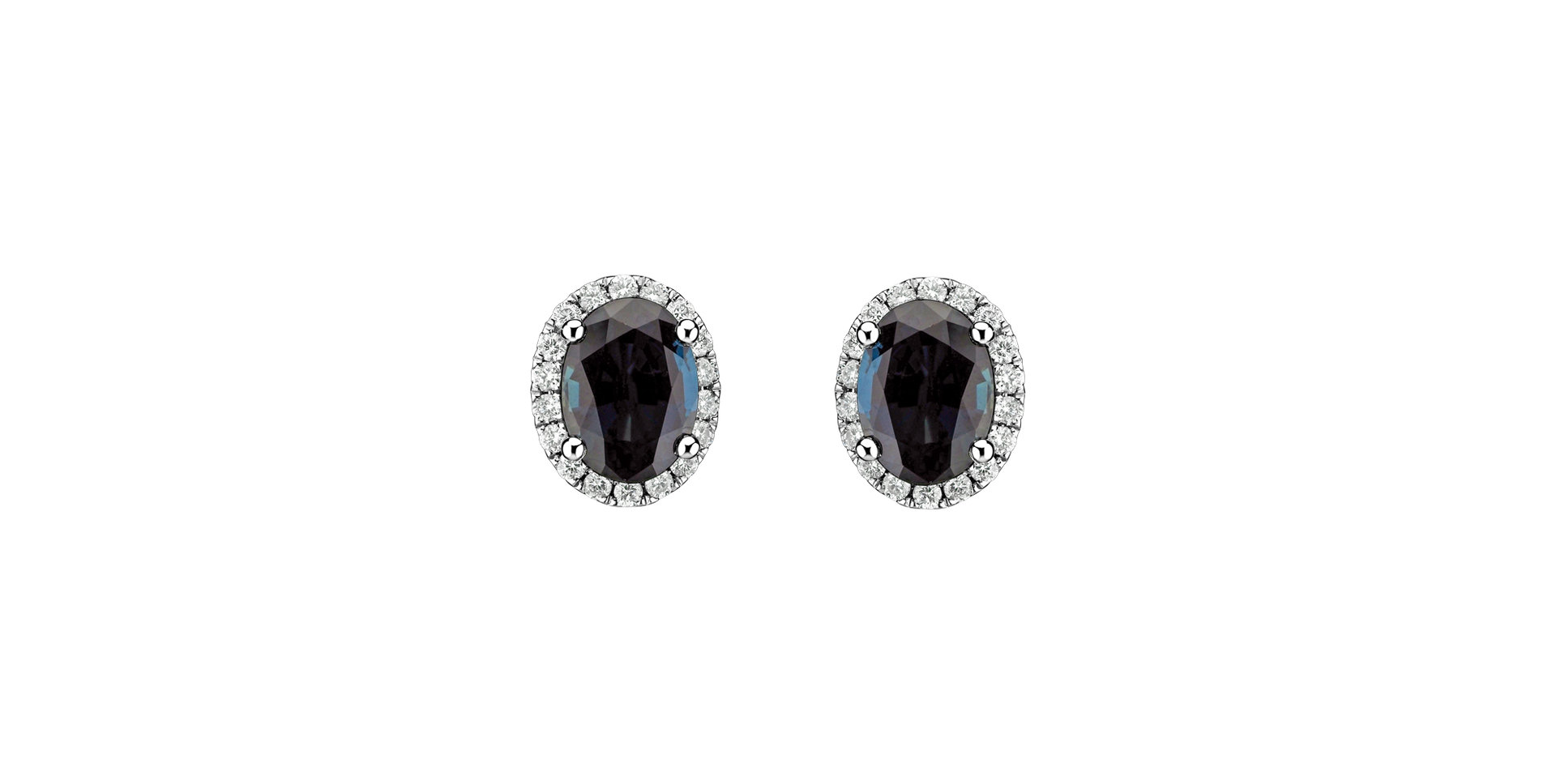 Diamond earrings with Sapphire Imperial Allegory