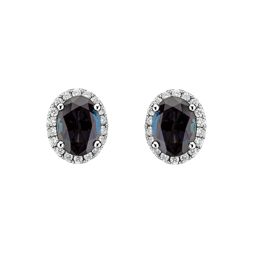 Diamond earrings with Sapphire Imperial Allegory