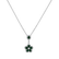 Diamond pendant with Emerald Emerald Bloom of Hope2