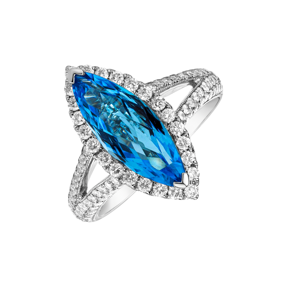 Diamond ring with Topaz Magic Touch