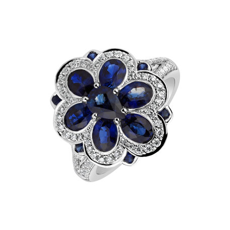 Diamond ring with Sapphire Blue Devotion