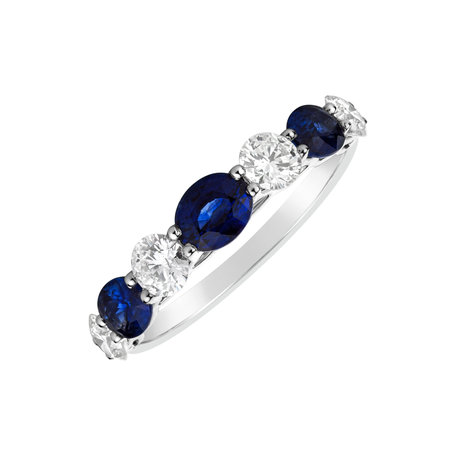 Diamond ring with Sapphire Kadence