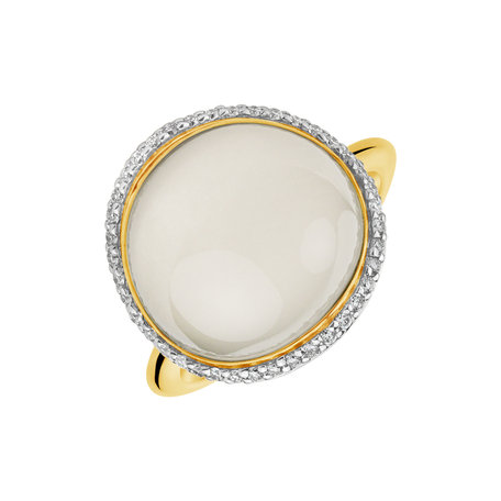 Diamond ring with Quartz Diantha