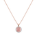 Diamond necklace with Rose Quartz Douce Fleur1