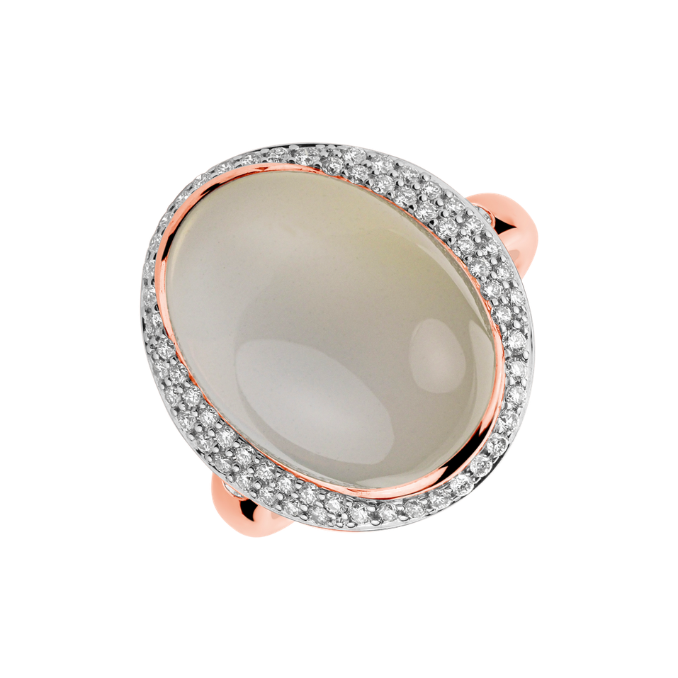 Ring with Moonstone and diamonds Jessamine