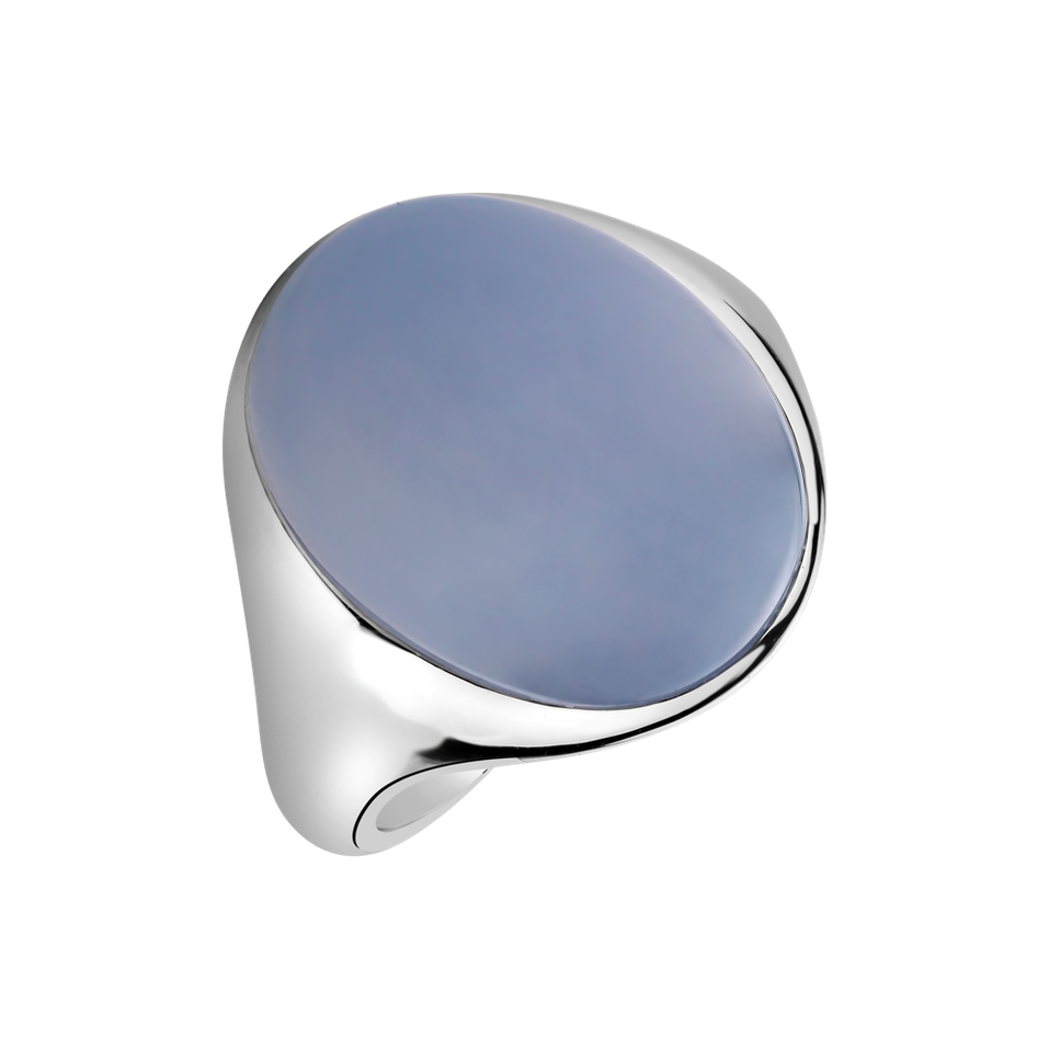 Ring with Chalcedony Moonlight Trip