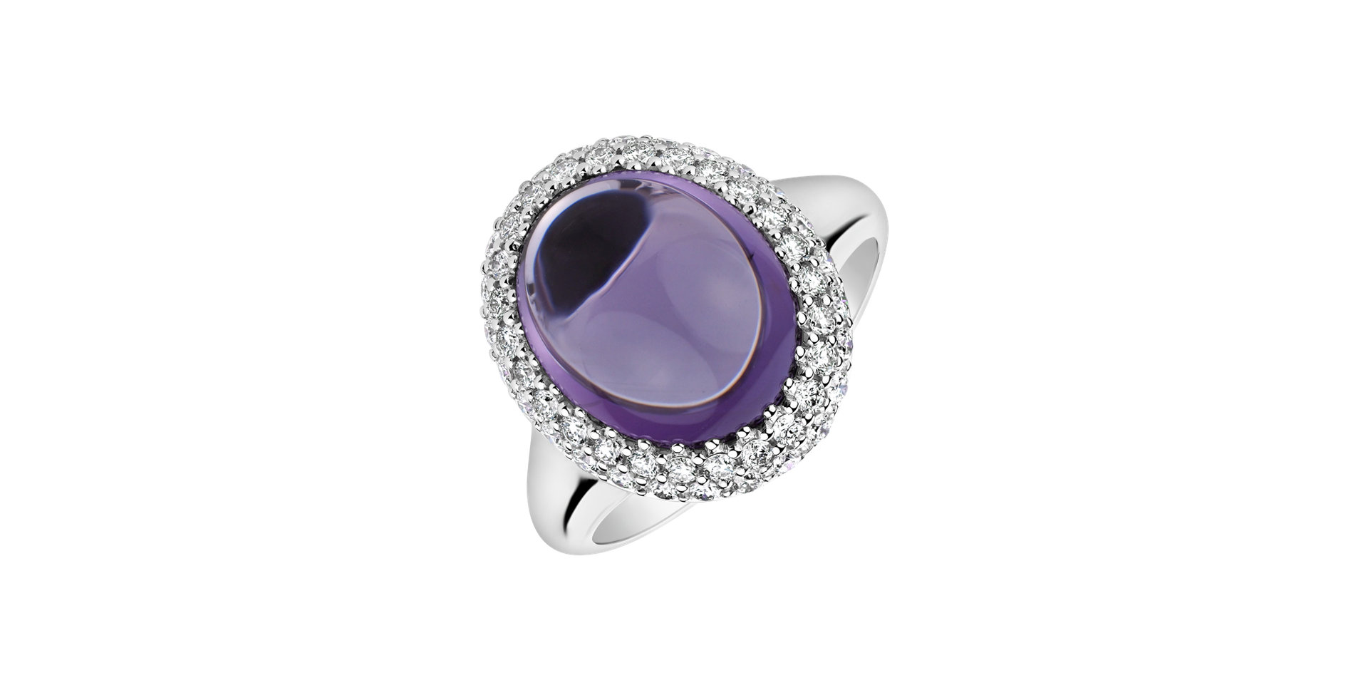 Diamond rings with Amethyst Witching Lady
