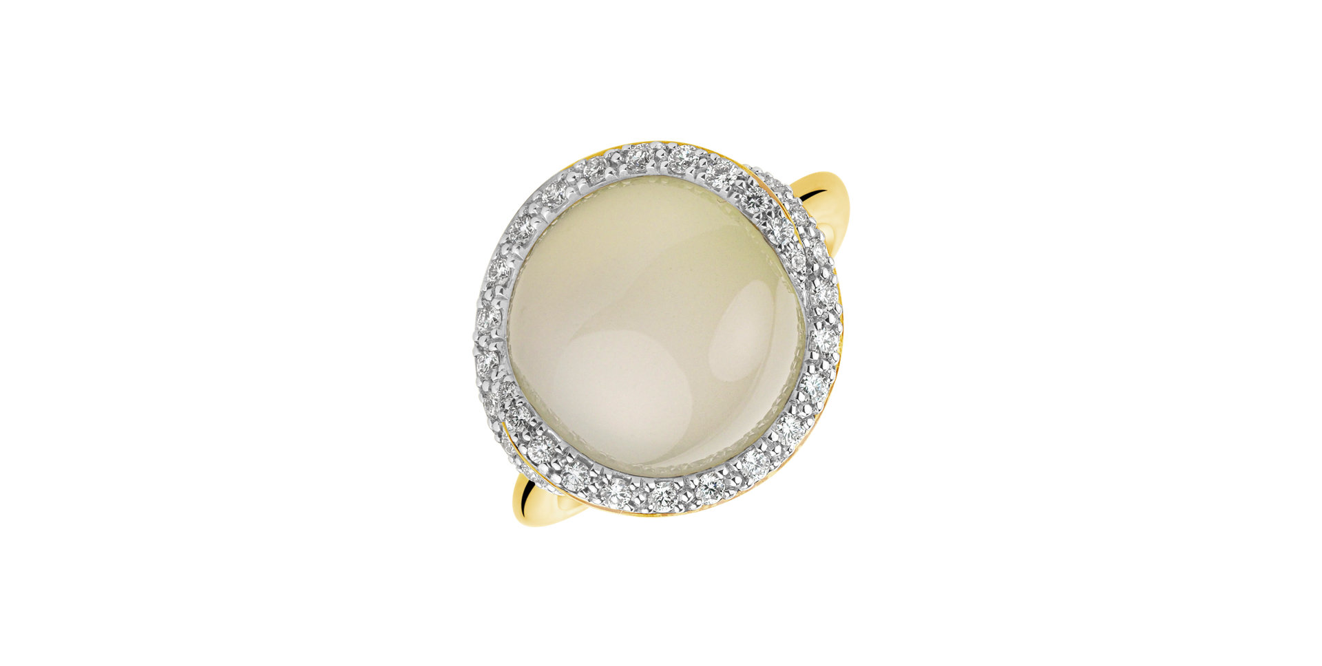 Ring with Moonstone and diamonds Zareen