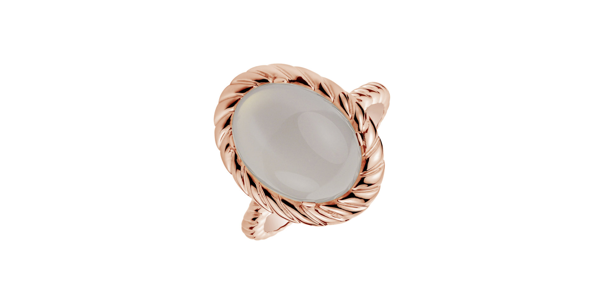 Ring with Moonstone Zinnia