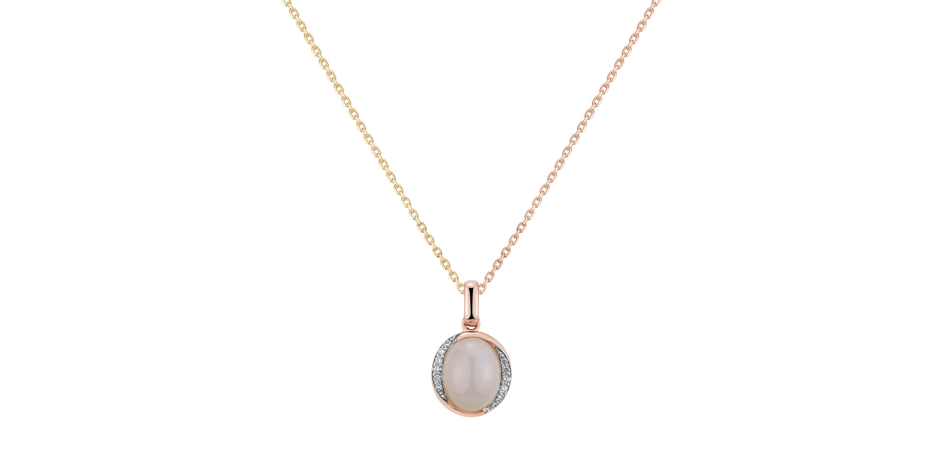 Diamond pendant with Moonstone Thorn