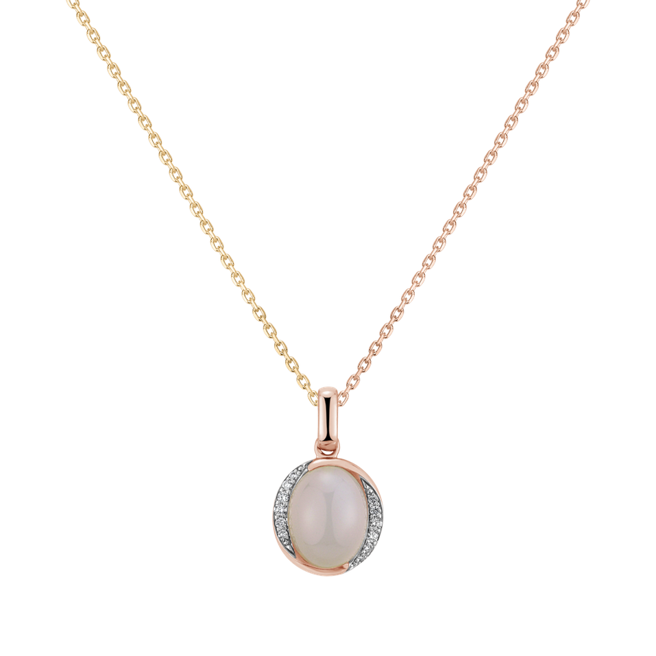 Diamond pendant with Moonstone Thorn