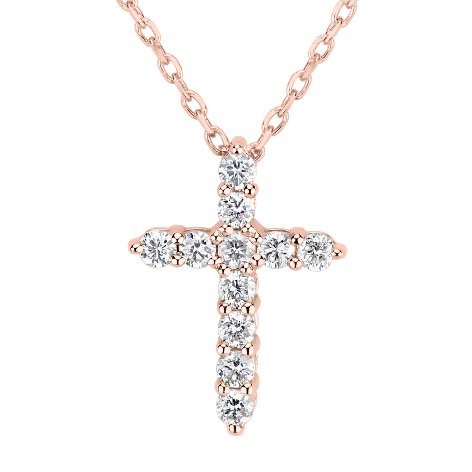 Diamond necklace Glittering Cross