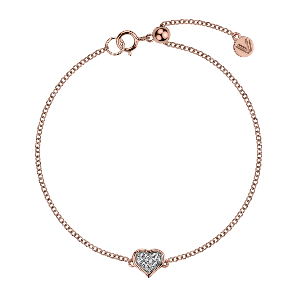 Bracelet with diamonds Bonded Heart