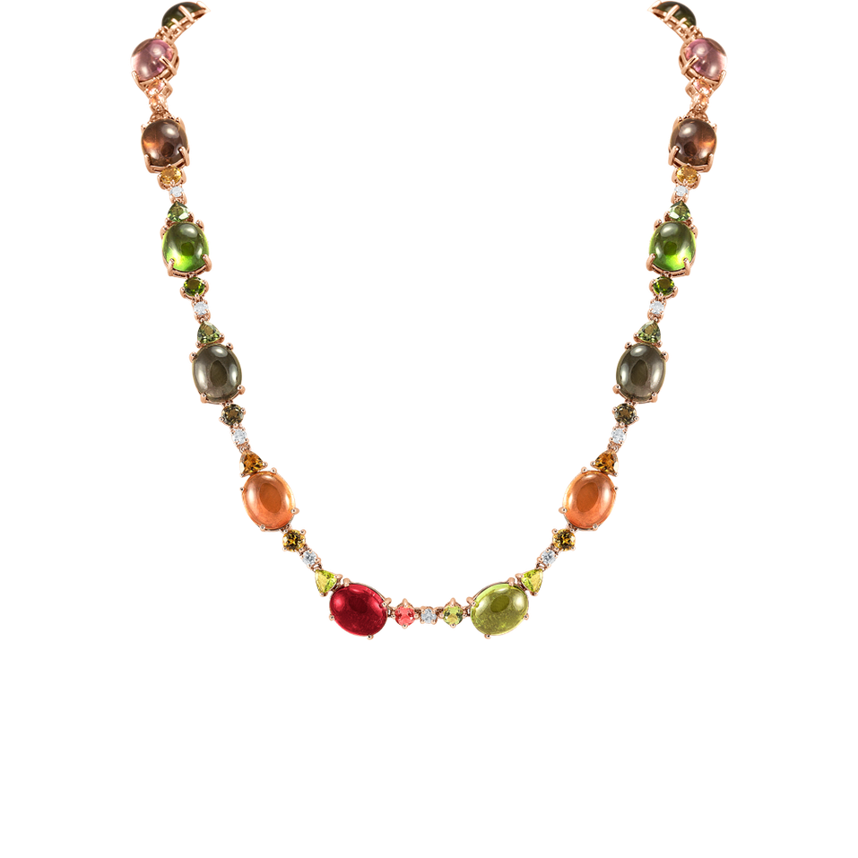 Diamond necklace with Tourmalíne Caesarean Dream