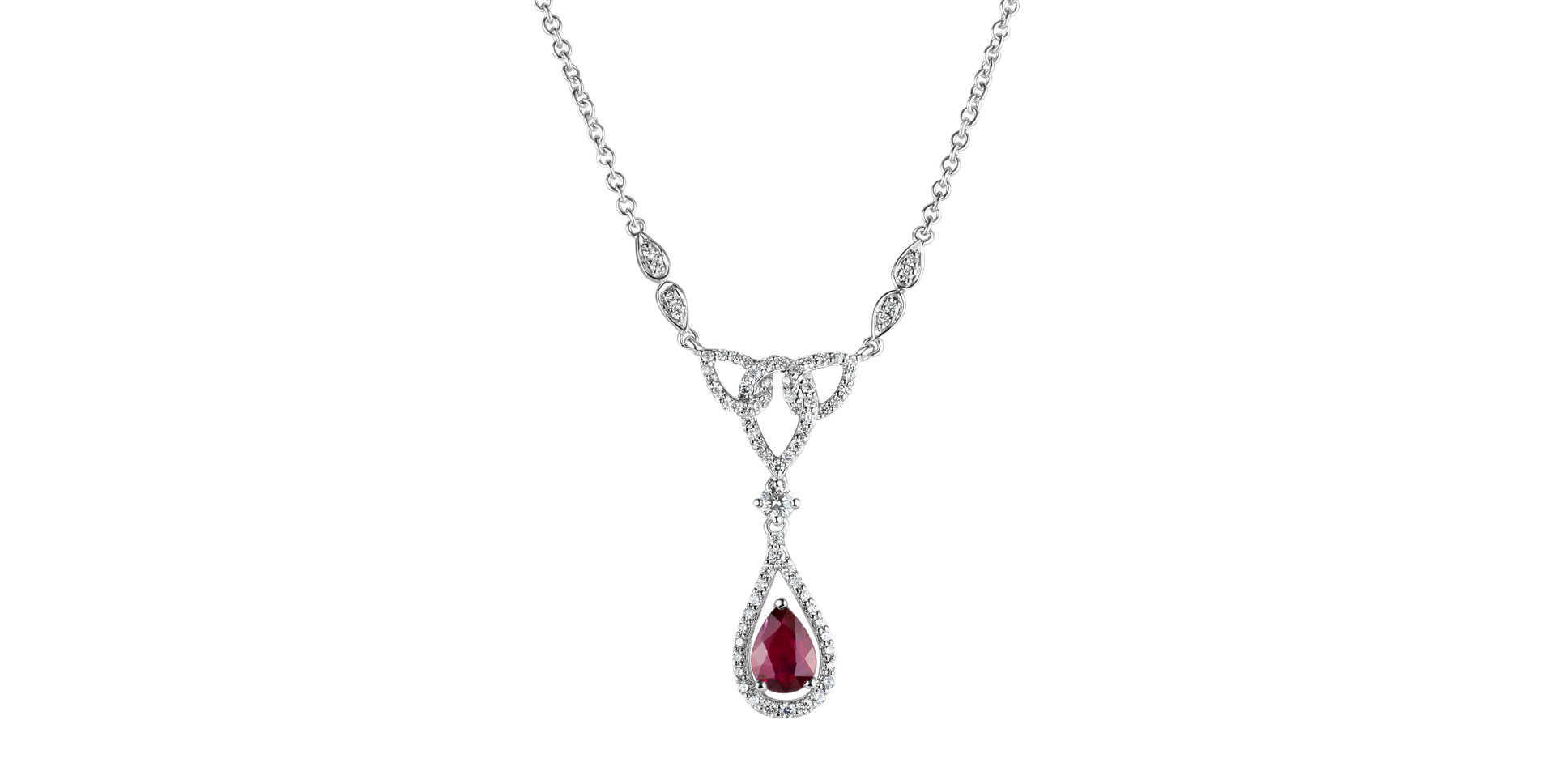 Diamond necklace with Ruby Fairy Ruby