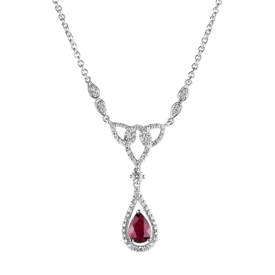 Diamond necklace with Ruby Fairy Ruby