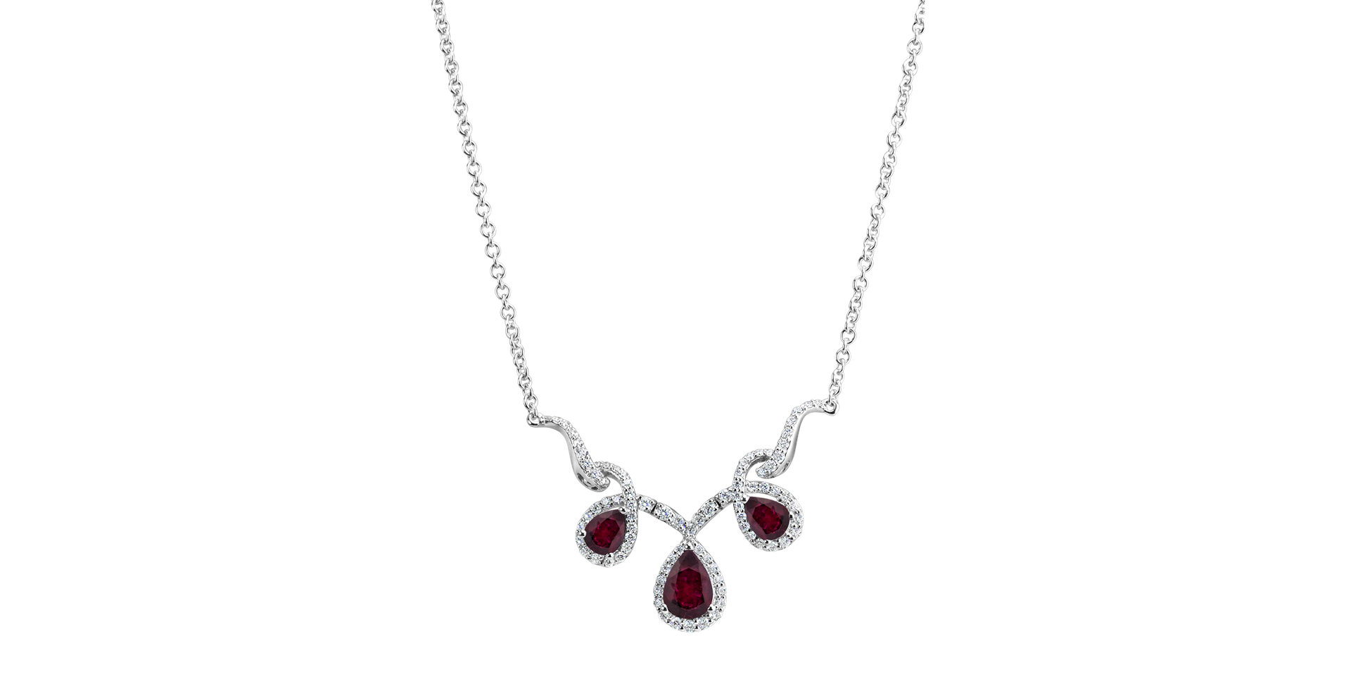 Diamond necklace with Ruby Glamorous