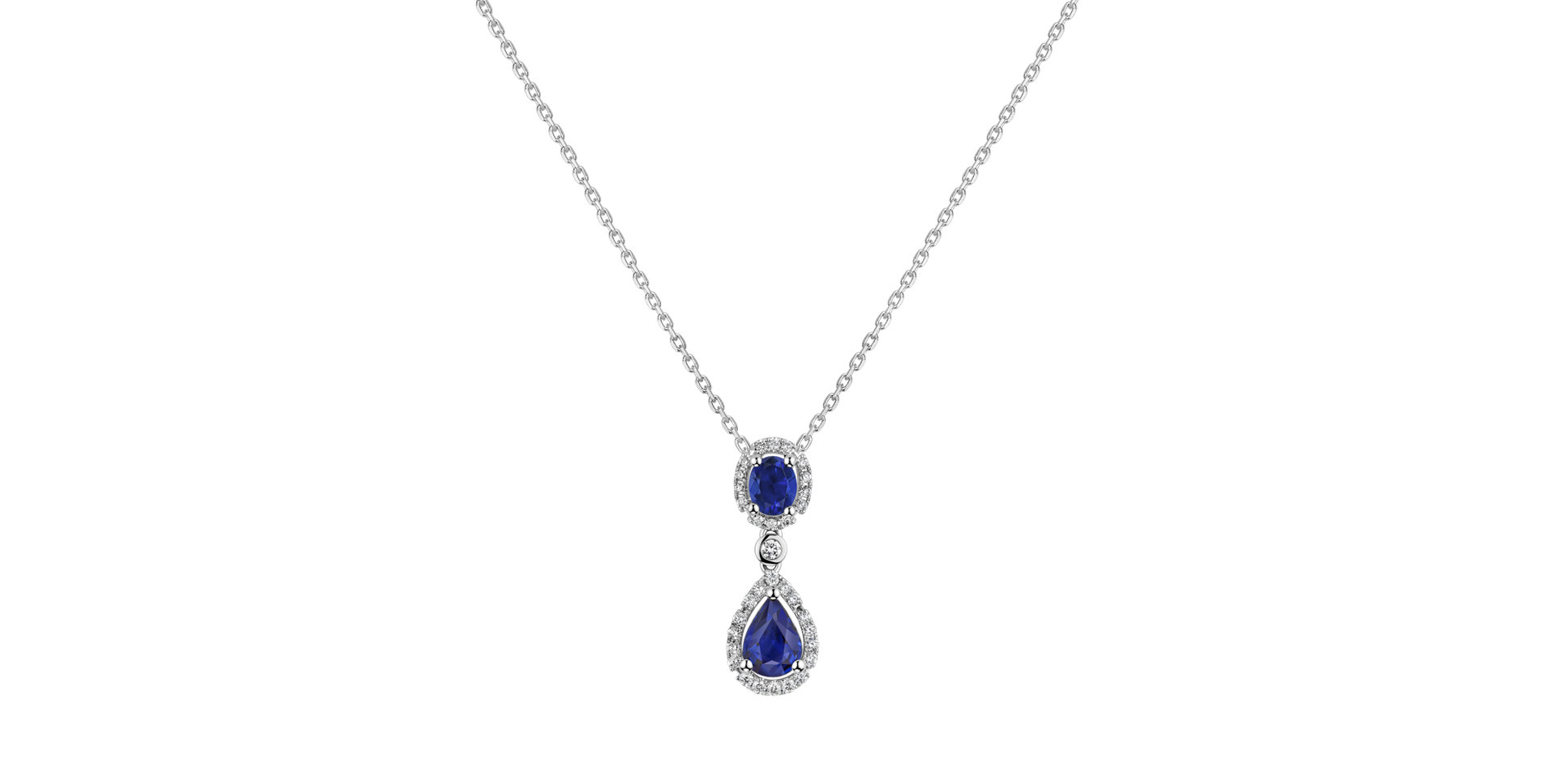 Diamond pendant with Sapphire Personal Charm