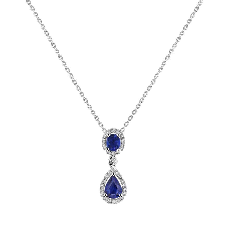 Diamond pendant with Sapphire Personal Charm