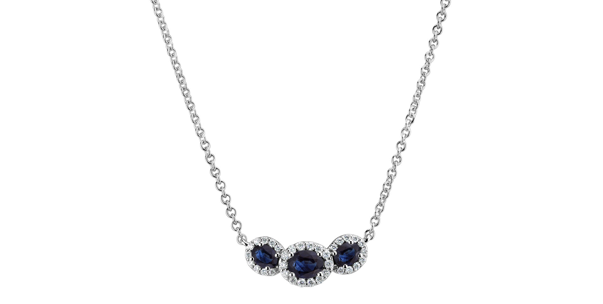 Diamond necklace with Sapphire Royal Symphony