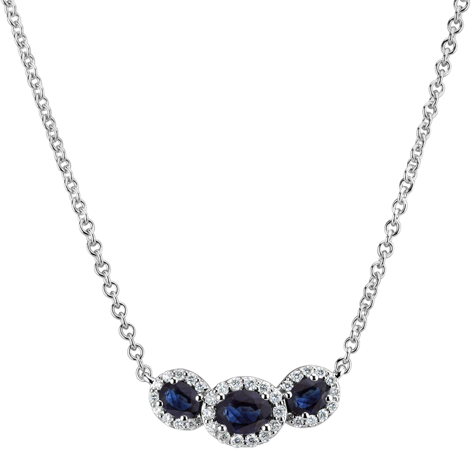 Diamond necklace with Sapphire Royal Symphony