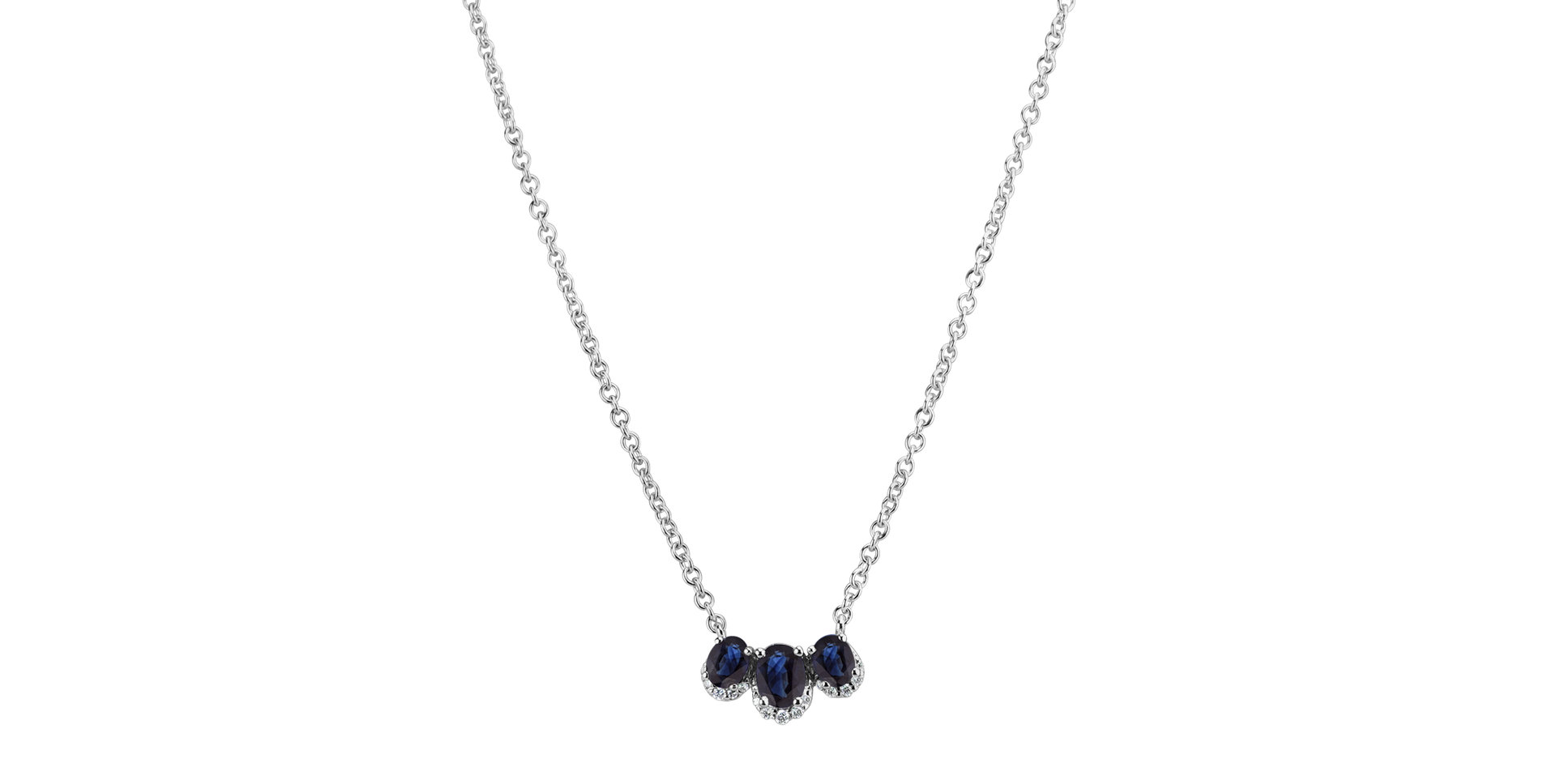Diamond necklace with Sapphire Royal Melody