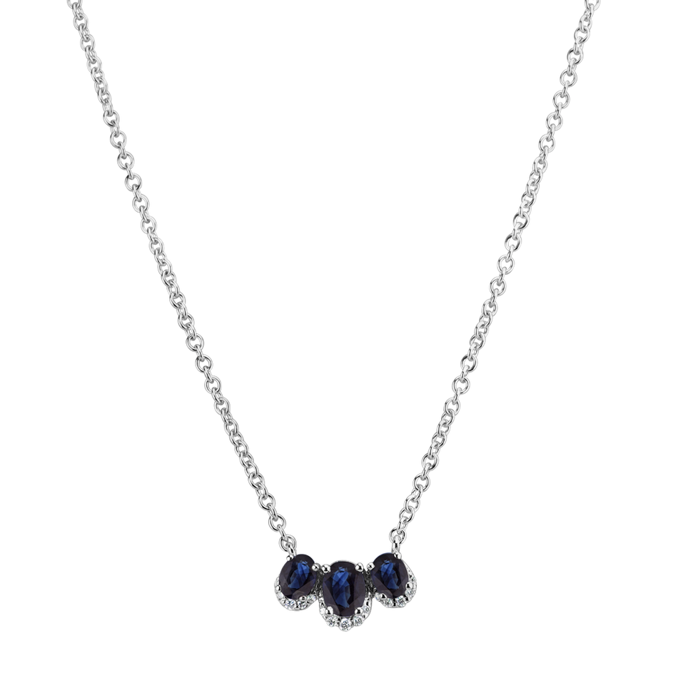 Diamond necklace with Sapphire Royal Melody