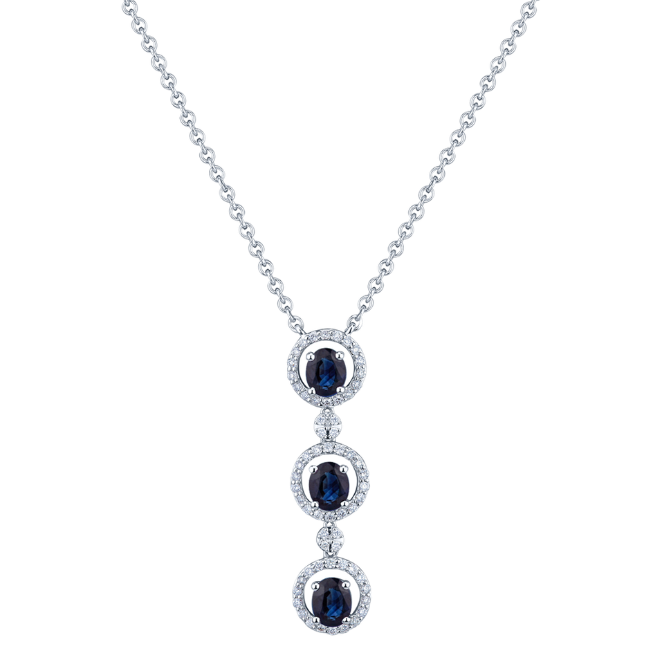 Diamond necklace with Sapphire Gem Harmony