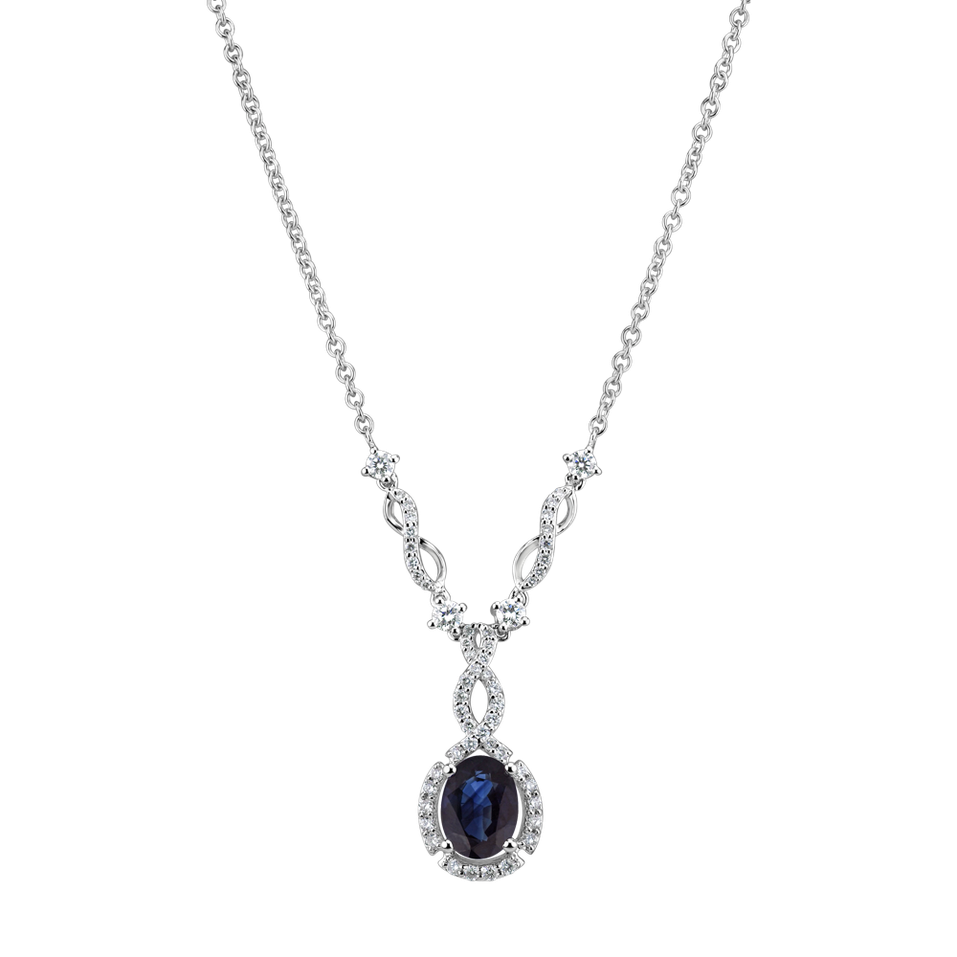 Diamond necklace with Sapphire Royal Ruby