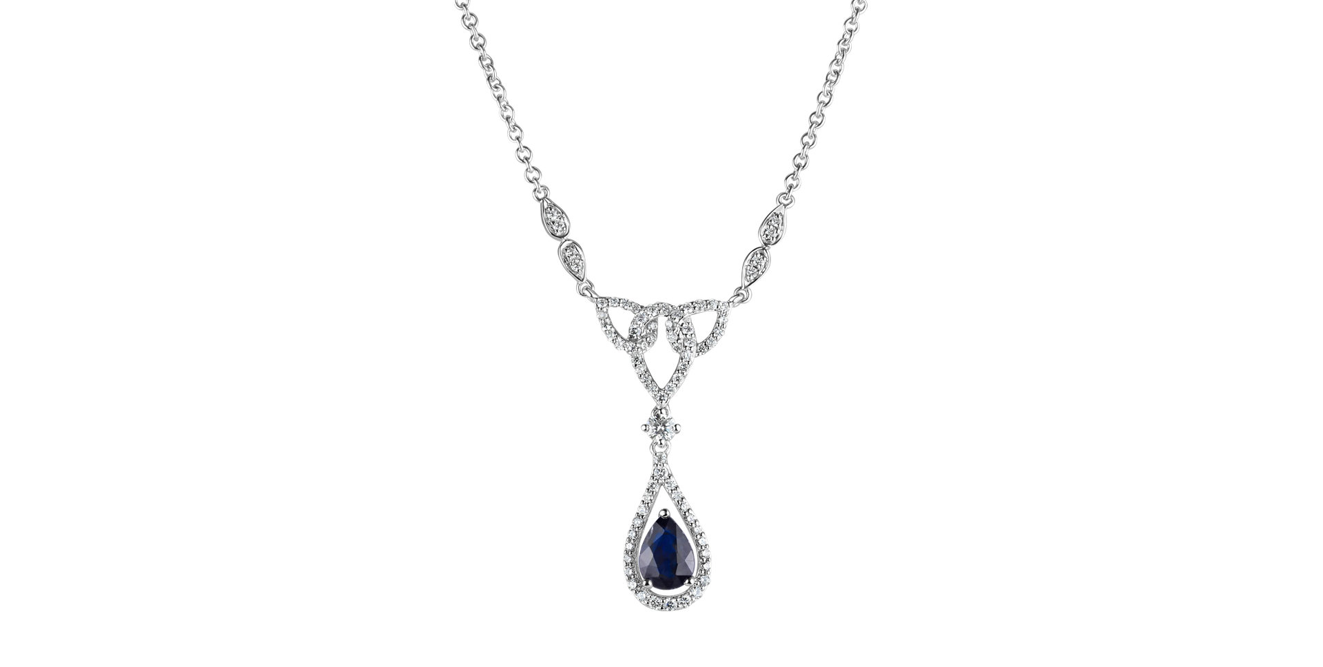 Diamond necklace with Sapphire Fairy Ruby
