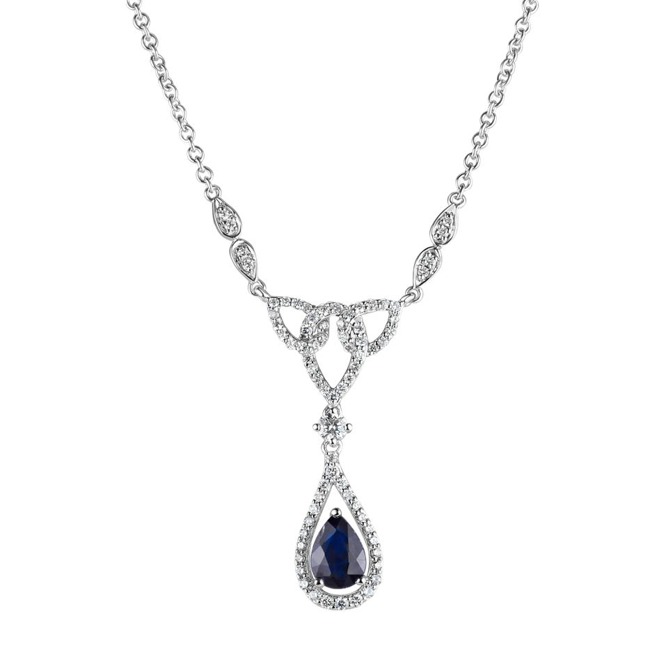 Diamond necklace with Sapphire Fairy Ruby