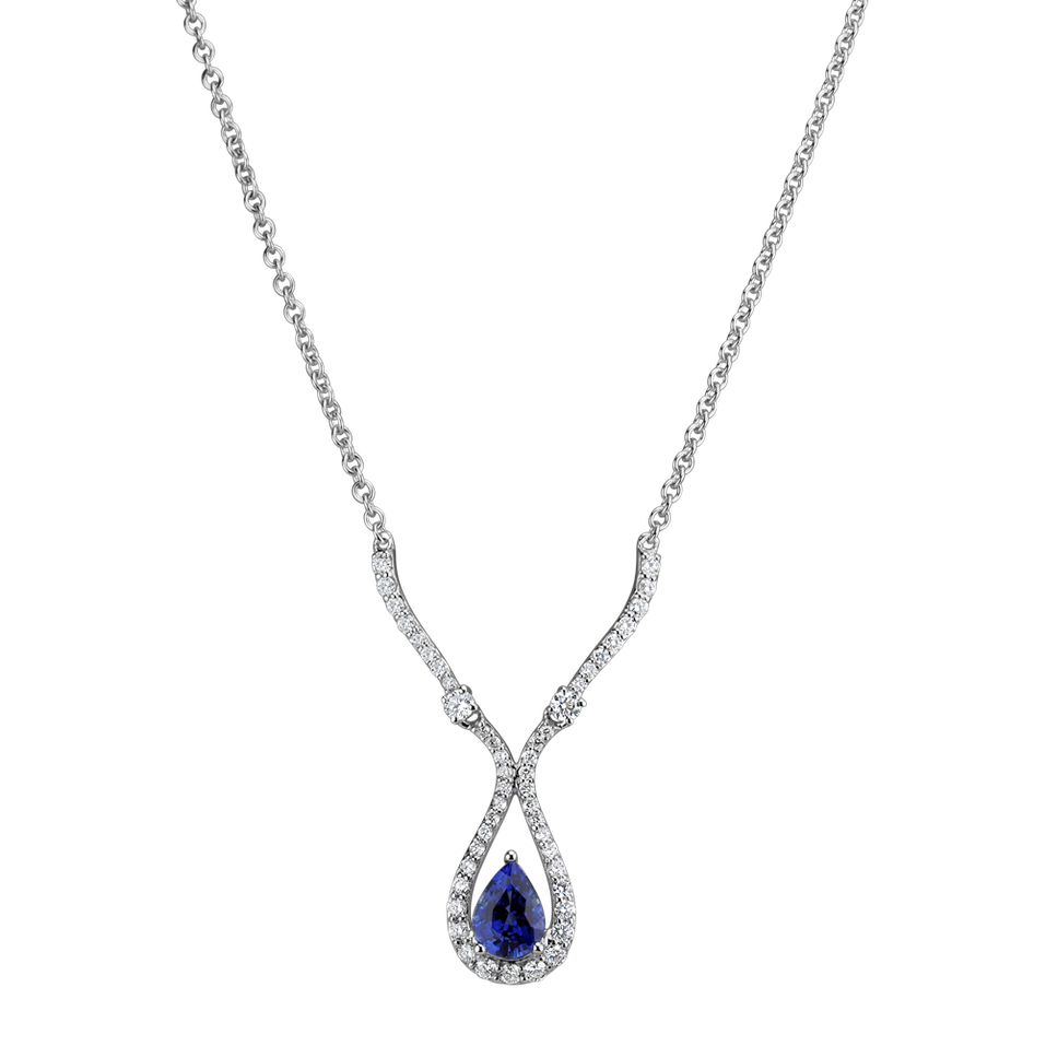 Diamond necklace with Sapphire Sapphire Ray
