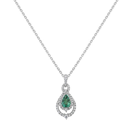 Diamond pendant with Emerald Her Highness