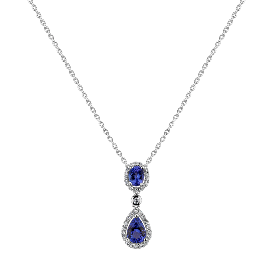 Diamond pendant with Tanzanite Personal Charm