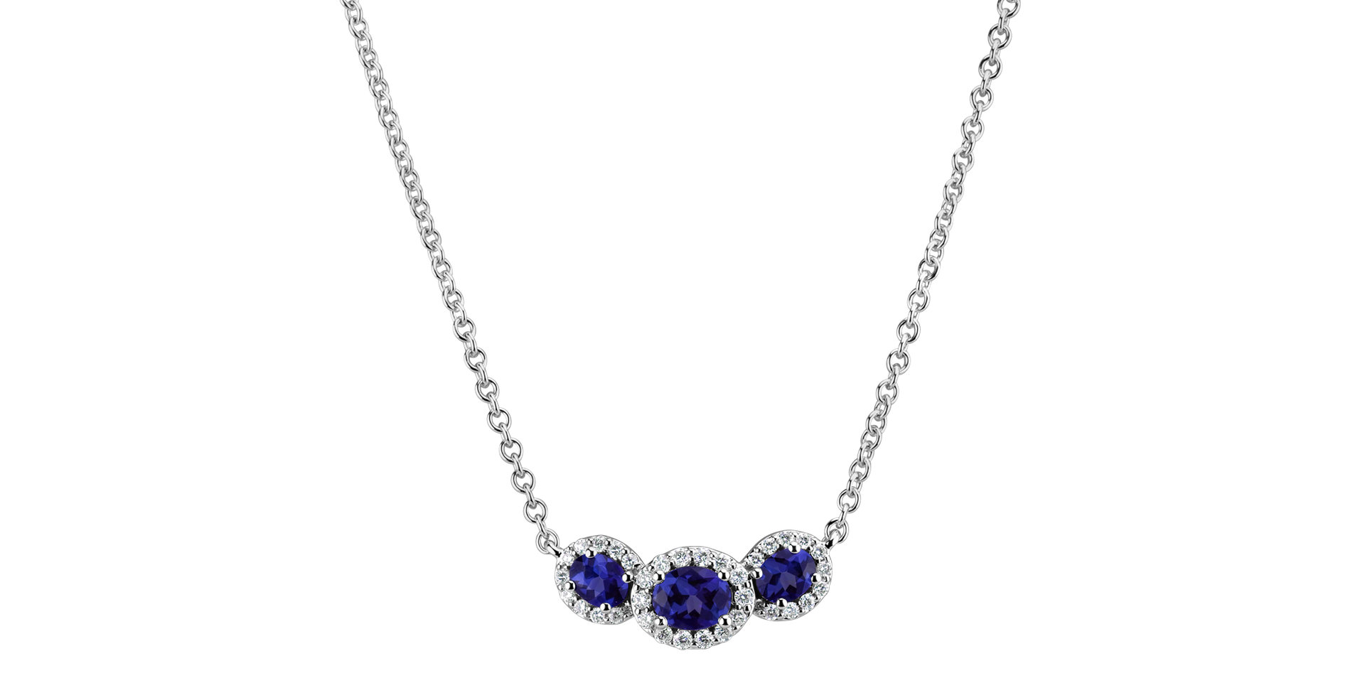 Diamond necklace with Tanzanite Royal Symphony