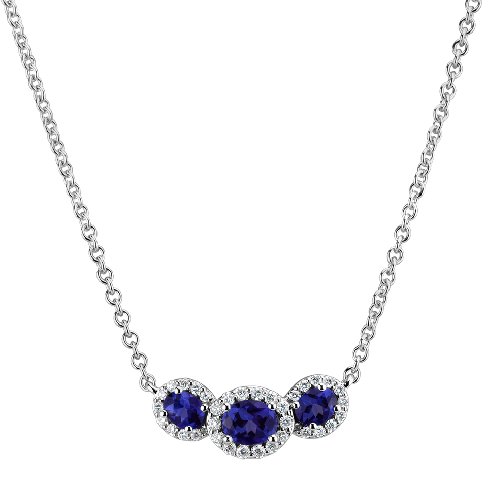 Diamond necklace with Tanzanite Royal Symphony