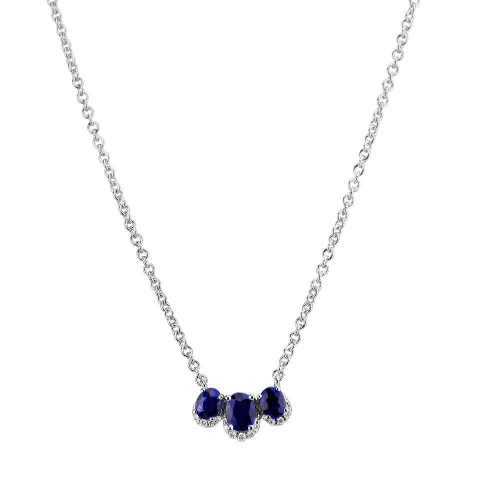 Diamond necklace with Tanzanite Royal Melody