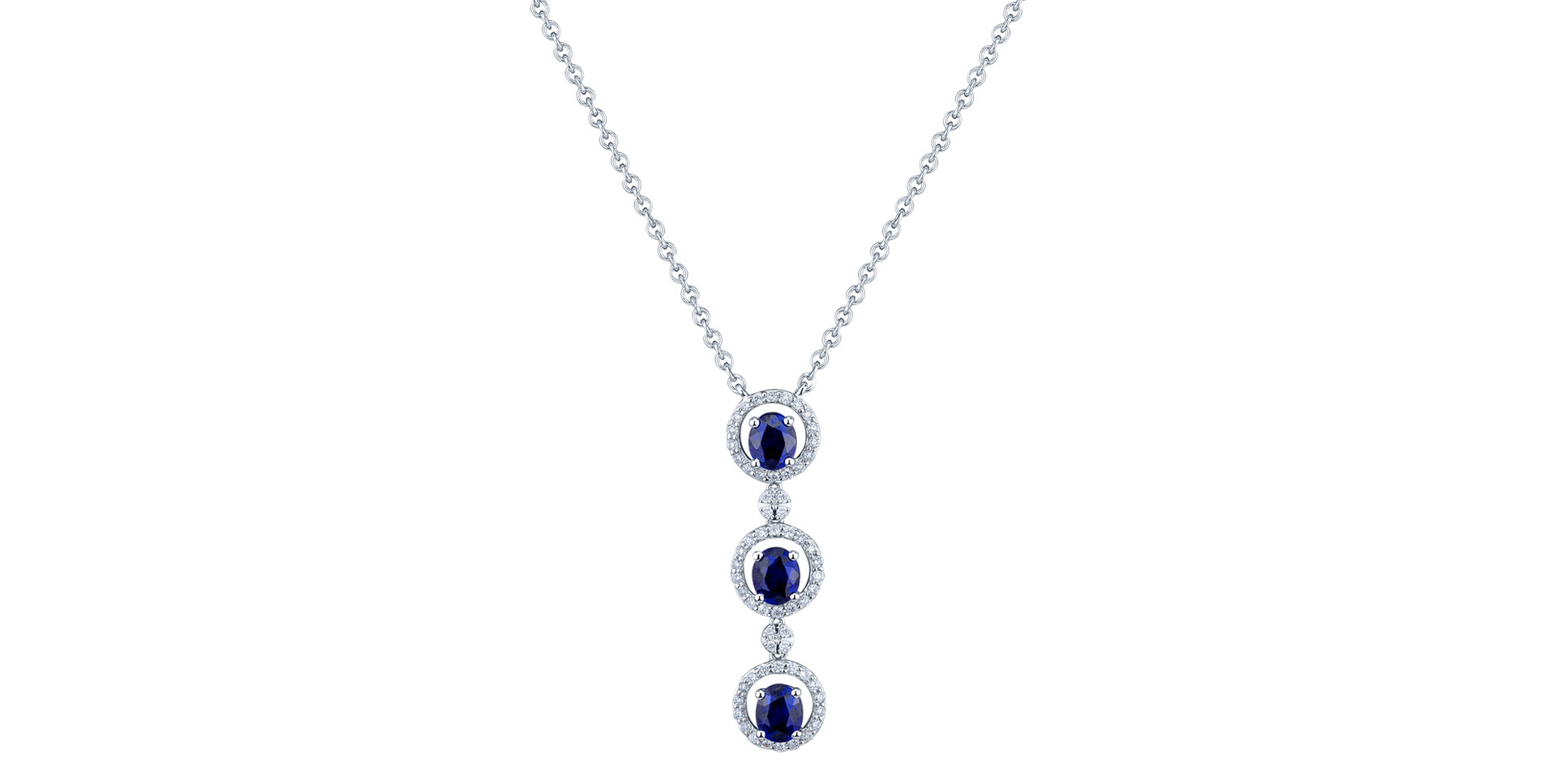 Diamond necklace with Tanzanite Gem Harmony