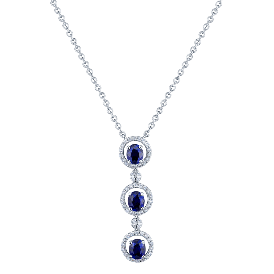 Diamond necklace with Tanzanite Gem Harmony