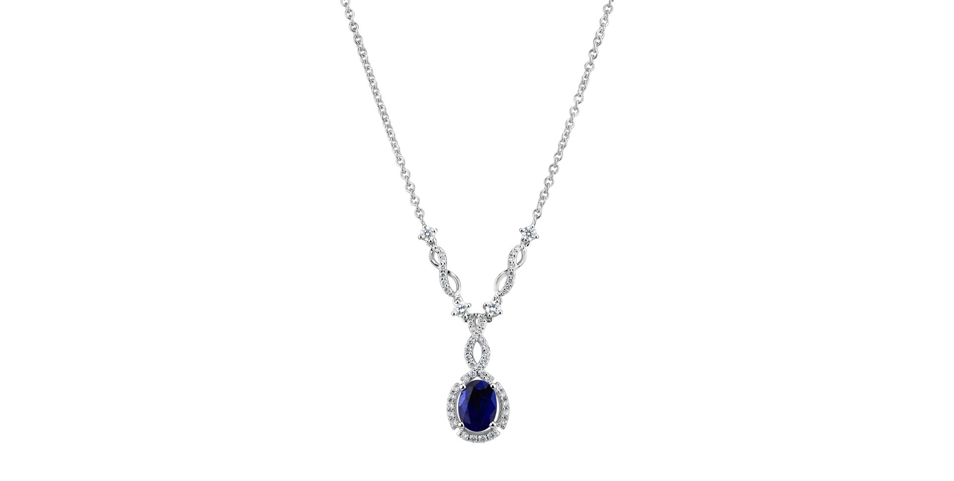 Diamond necklace with Tanzanite Royal Ruby