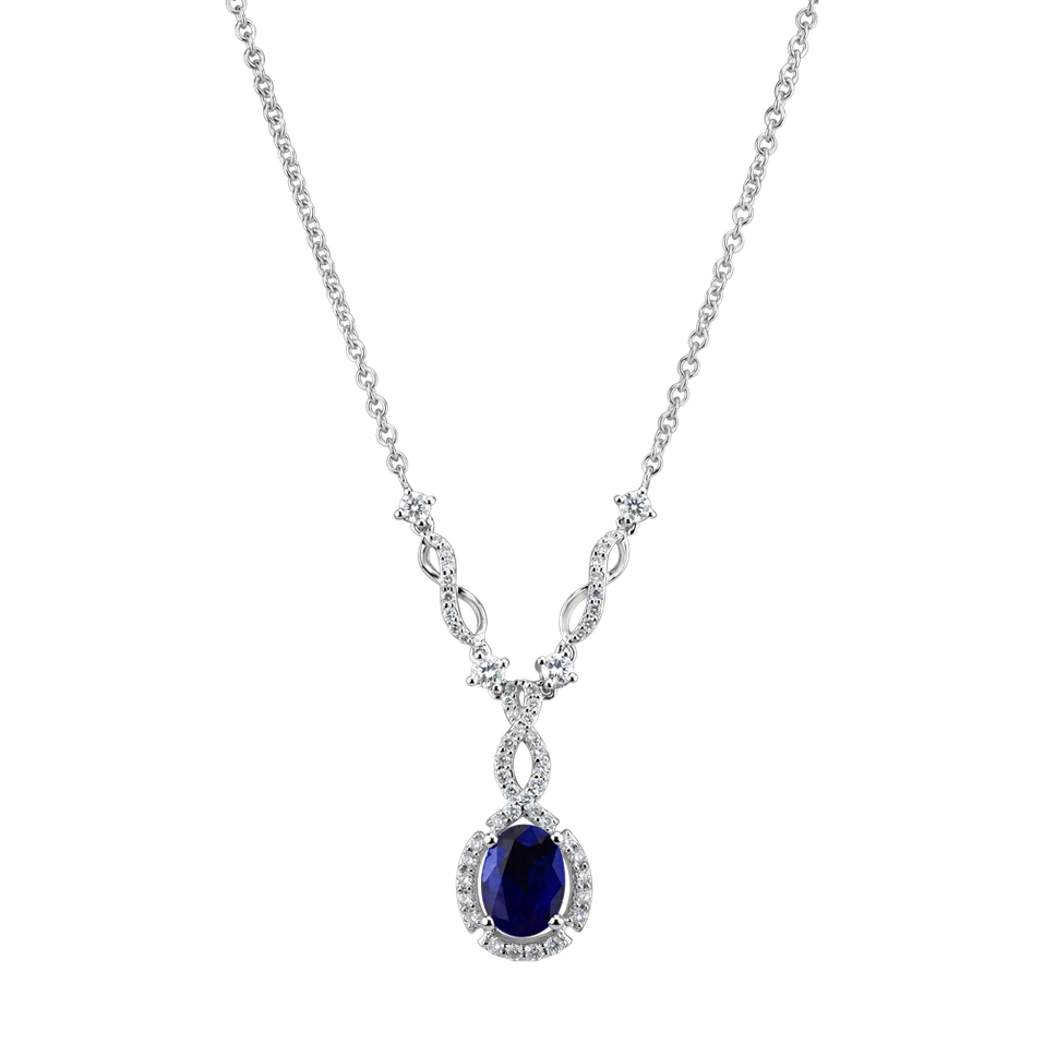 Diamond necklace with Tanzanite Royal Ruby