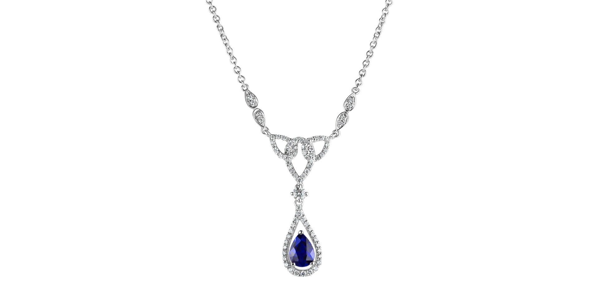 Diamond necklace with Tanzanite Fairy Ruby