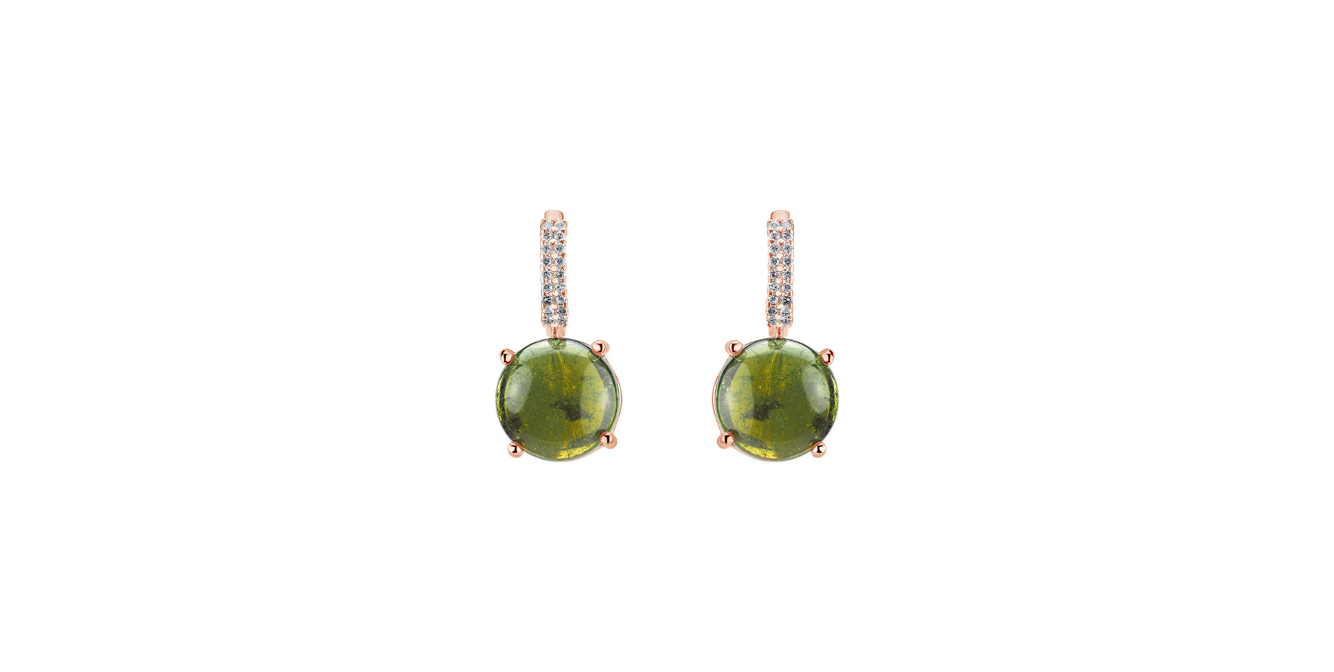 Diamond earrings with Tourmaline Eternal Melody